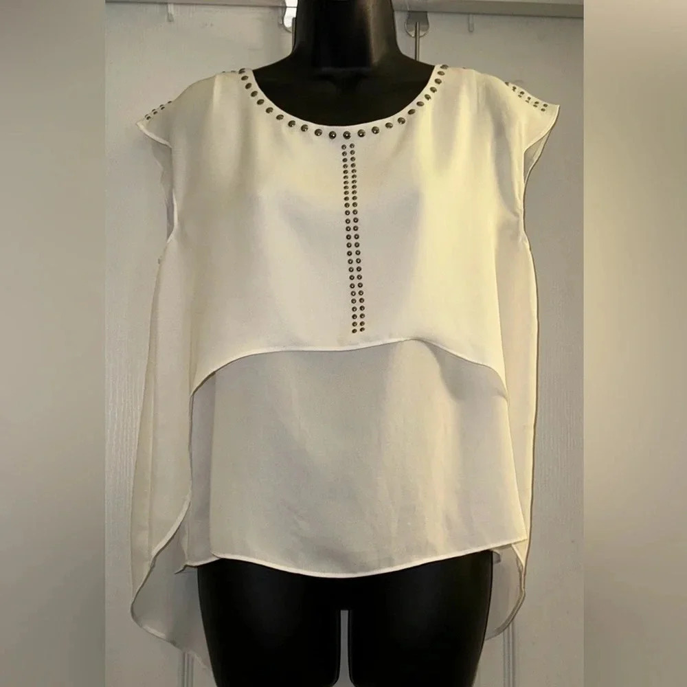 Jennifer Lopez Sleeveless Lightly Lined Blouse